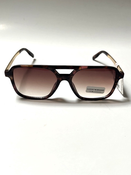 New LUCKY BRAND Double Bridge Aviator Sunglasses Tortoise Shell Acetate BWN-GLD main image 4